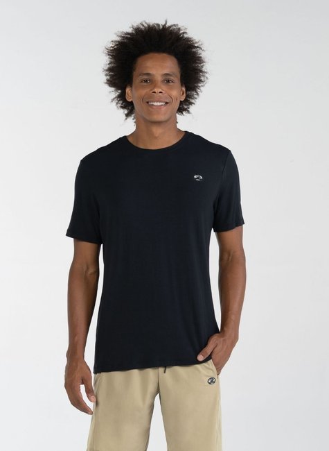 Camiseta Tencel Modal Masculina  Preto